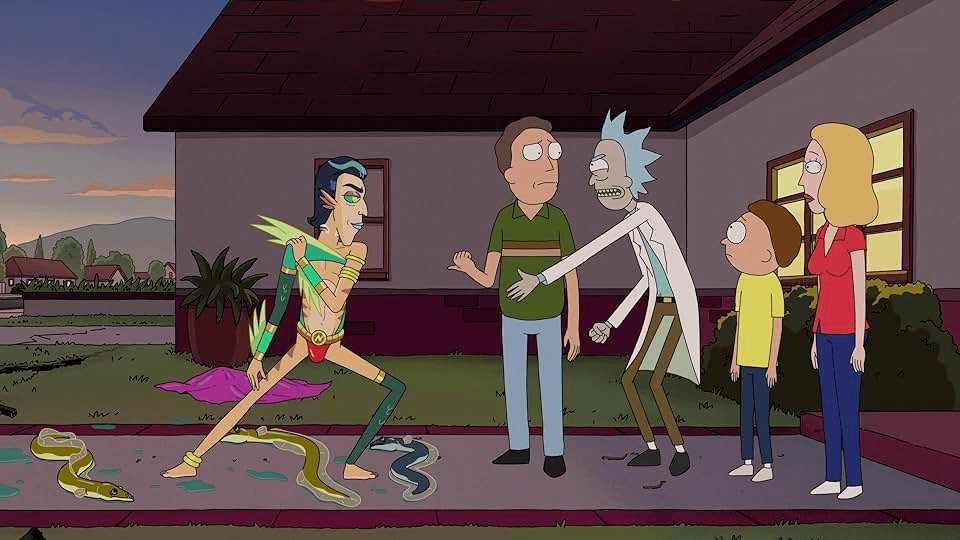 Mr Nimbus arrival from Rick and Morty 