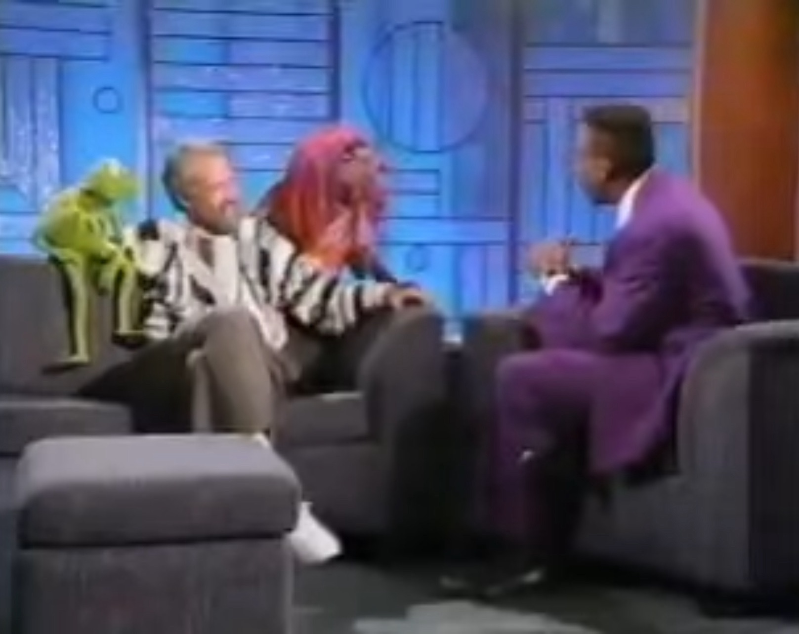 Arsenio Hall Show; Jim Henson; Kermit the Frog; Clifford; puppets