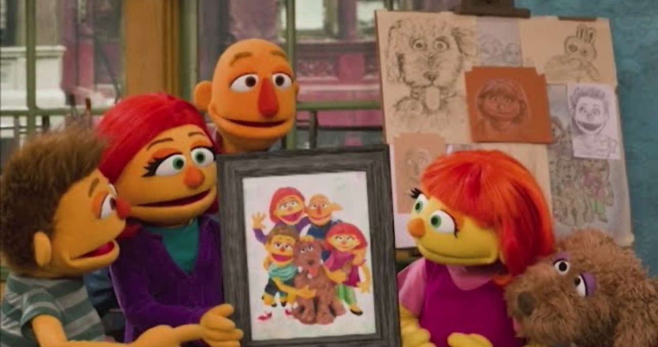 Julia; Sesame Street; puppets