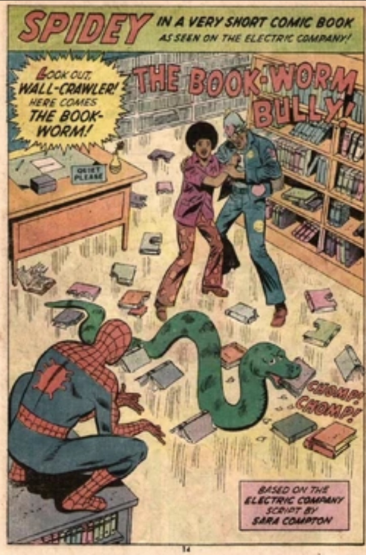 Spidey Super Stories # 6; Valerie the Librarian; Spider-Woman; ; Ice Man;; Book Worm Bully;