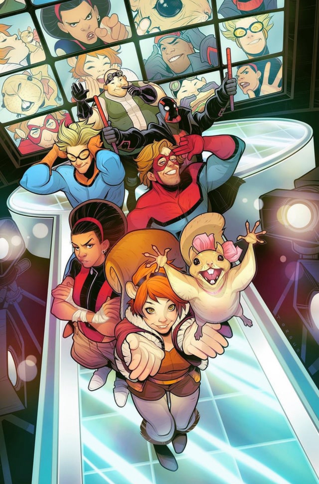 Team members: Squirrel Girl, Mister Immortal, Night Thrasher, Speedball, Microbe and Debrii